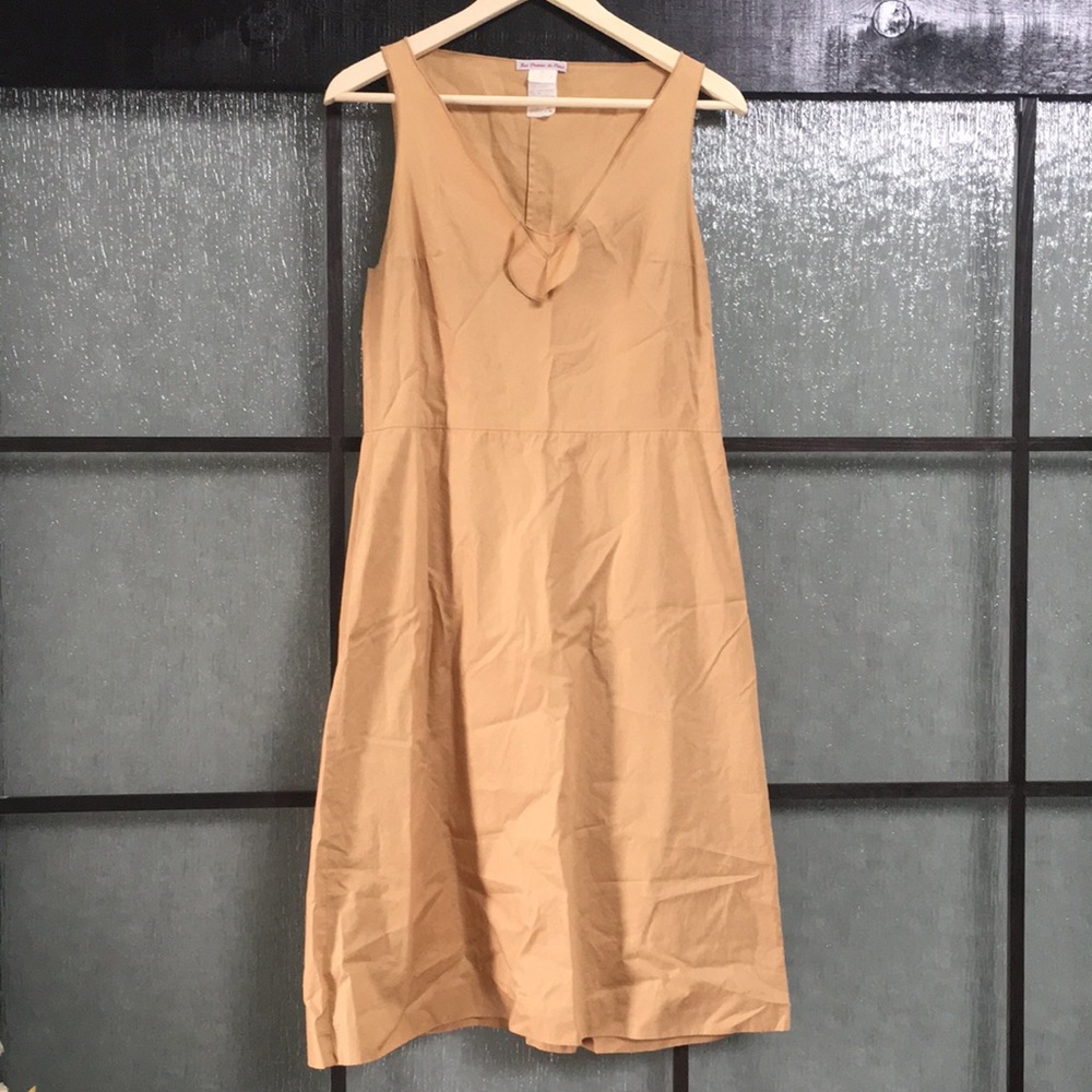 Les Prairies de Paris Tan Dress Size 12